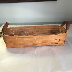 Workshops of Gerald E Henn, Warren, Ohio/signed bread basket with divided insert